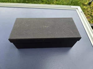 NEW CHRISTIAN DIOR CASE BLACK LEATHER MAGNETIC FOLDABLE SUNGLASSES - Picture 1 of 4