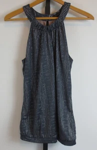 The Limited Halter Banded Waist Tank Top Womens Size M Gray Studded Dressy - Picture 1 of 13