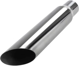 Exhaust Tip 2.25" Inlet 3" Outlet 16" Long Weld on Tailpipe 2 1/4" to 3" for Car - Picture 1 of 7