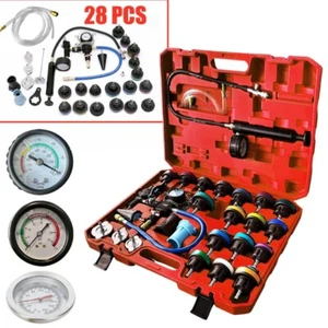 28 PACK Radiator Pump Pressure Leak Tester Detector Coolant System Test Tool Kit - Picture 1 of 15