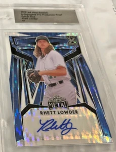 RHETT LOWDER 2023 Leaf Metal PROOF AUTOGRAPH 1/1 ENCASED PULSAR BLUE XRC REDS - Picture 1 of 1