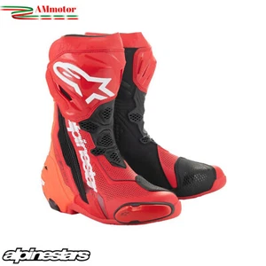 Alpinestars Supertech R Vented Red Fluo carreras 42 Botas Moto Racing - Imagen 1 de 6