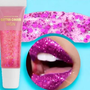 Body Glitter Gel Face Glitter Body Gel Sequins Shimmer Liquid Eyeshadow Hot Pink - Picture 1 of 11