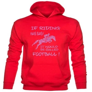 If Horse Riding Was Easy Be Football Birthday Girls Funny Kids Hoodie - Picture 1 of 7