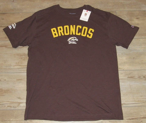 Western Michigan Broncos WMU Brown Champion Cotton T-shirt Shirt size Men's XL Cover