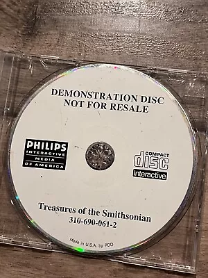 Treasures Of The Smithsonian: Video Game Demo Disc (Philips CDI, 1990) DISC ONLY - Image 1 of 4