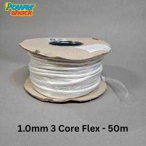 1,0 mm 3 núcleos blanco redondo flexible - 50 m - cable PVC 1 mm 3183Y - Imagen 1 de 5