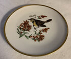 Vtg Schumann Arzberg Bavaria Decorative Bird Plate Magenta Gold Rimmed 7.5?