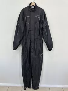 DRIRIDER Motorbike Rainwear Men 2XL Black Full Zip Hook & Loop Waterproof - Foto 1 di 20
