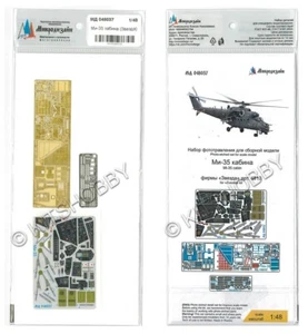 Microdesign 1/48 Mil Mi-35 Interior Fotograbado Detalle Set para Zvezda - Imagen 1 de 5