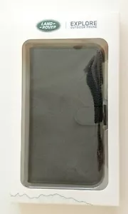 Custodia protettiva a libro Land Rover Explore smartphone in pelle nera - Foto 1 di 2