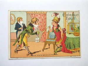 Chromo Chocolat Louit - Une Visite au Jour de l'An - Imagen 1 de 2