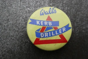 Wall's Kerb Driller Ice Cream Pin Badge Button (L37B) - Picture 1 of 2