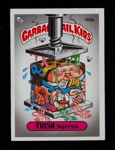 Garbage Pail Kids Topps Sticker Card - 1986 UK Series 3 Trish Squish 163a - Picture 1 of 2