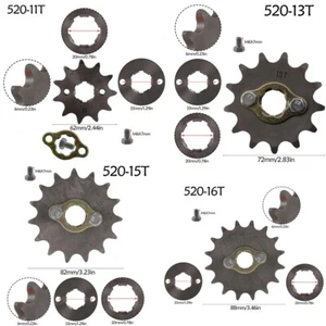 520 Chain Front Sprocket 11T 13T 15T 16T 20mm for 125 150cc 250cc Dirt Bike ATV - Picture 1 of 10