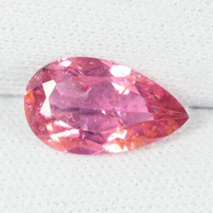 2.31 ct  HI END LUSTROUS  ORANGE PINK NATURAL TOURMALINE Pear See Vdo BL - Picture 1 of 3