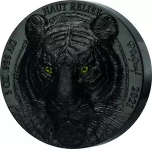 Ivory Coast 2021 5000 TIGER Big Five Asia Edition Noire 5 Oz silber Münze - Bild 1 von 5