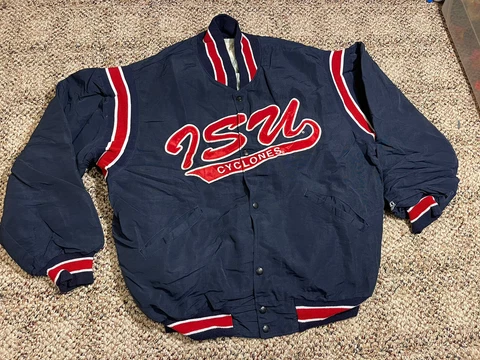 Vintage Iowa State Cyclones coat Jacket Delong embroidered usa Football XL ISU Cover