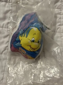 SEALED NEW Flounder Little Mermaid Disney Bath Toy Burger King Vintage 1993 - Picture 1 of 2