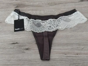 Damen Taillenslip / String von Hush Hush in Größe L / 40 und in Grau / Weiß - Bild 1 von 6