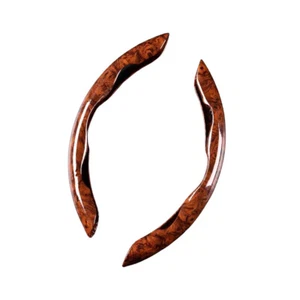 Universal Mahogany Pattern Car Steering Wheel Cover Interior Decor Anti-slip - Picture 1 of 19
