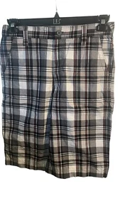 Old Navy Boys Plaid Multicolor Adjustable Waist Shorts Size 16 - Picture 1 of 8
