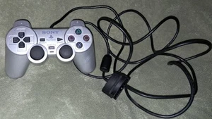 OEM Sony Silver Playstation 2/PS2 Controller Dual Shock SCPH-10010 Analog Joypad - Picture 1 of 5