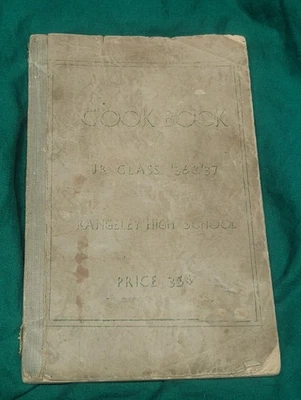 1937 Rangeley Maine High School Recipe Book Cookbook Estate Find vintage 1930's - Image 1 of 4