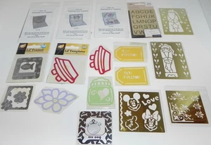 LOT BRASS TEMPLATE STENCILS POP UP MERRY CHRISTMAS SANTA TEMPLATES FRAMES - Picture 1 of 6