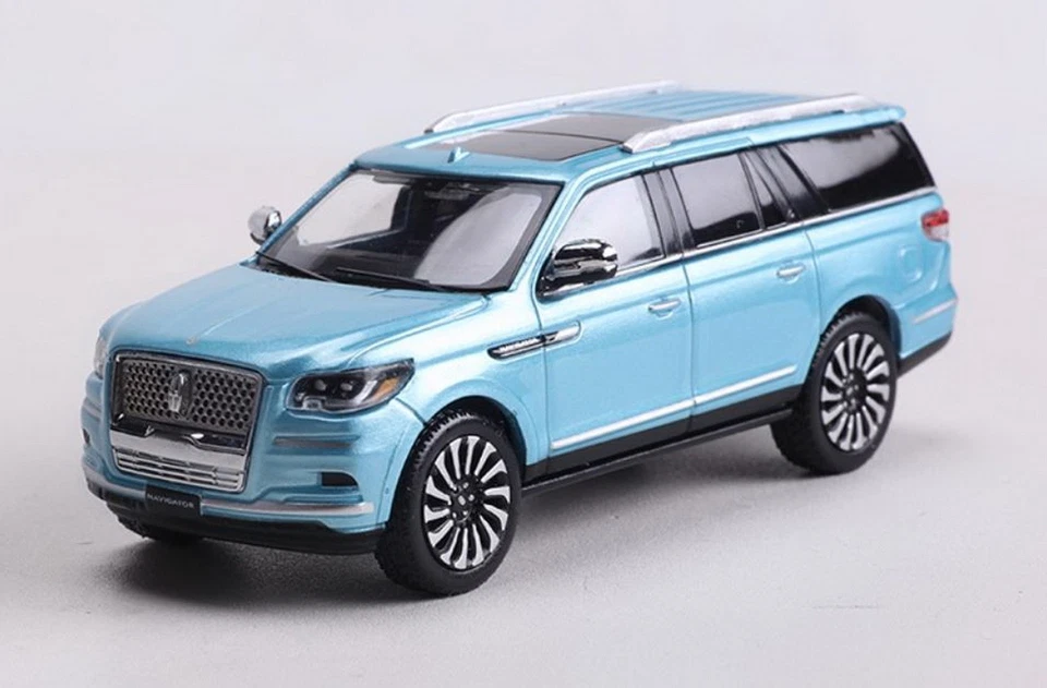 Lincoln Navigator Shadow Pro escala 1/64 L azul diecast modelo de coche juguete regalo Foto 1 de 4