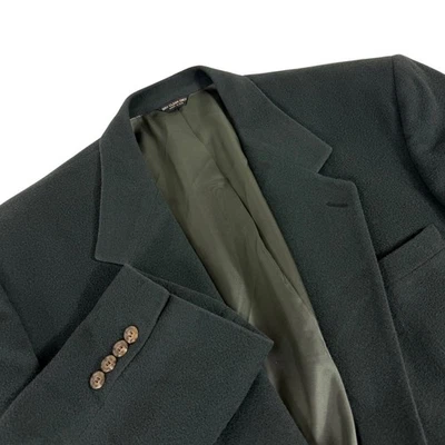 Chaqueta Blazer Vintage Bill Blass Lotd & Taylor 100% Cabello Camel Verde Oscuro 50 Foto 1 de 4