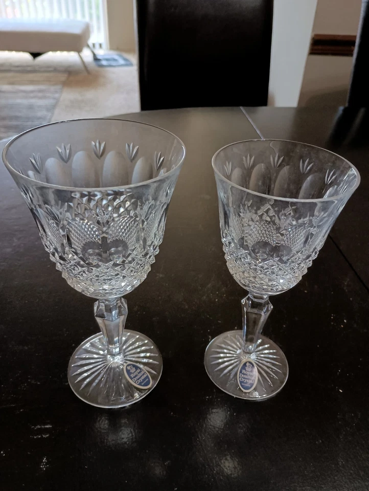 Copas de agua y vino de cristal Windsor. Hecho en Alemania, Royal Doulton. Foto 1 de 1