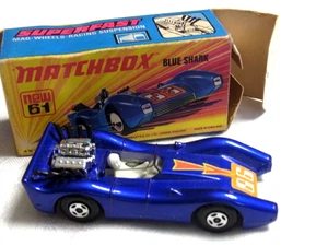 MATCHBOX SUPERFAST BLUE SHARK NR 61 IN DER ORIGINALVERPACKUNG LESNEY 1971 - Bild 1 von 2