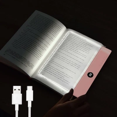 Strackvial Book Light, 3 Color Adjustable LED Flat Reading Light, Rechargeabl... - Image 1 of 4