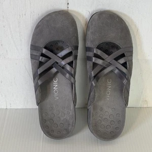 Zapatos Vionic Claire para mujer talla 8 grises sin cordones cómodos correas ortopédicas TVW5271 - Imagen 1 de 9