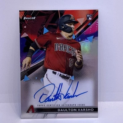 2021 Topps Finest - Finest Autographs Daulton Varsho RC Diamondbacks Blue Jays - Image 1 of 2