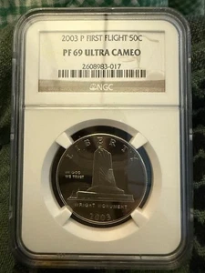 2003-P First Flight Centennial Modern Commemorative 50C PF 69 Ultra Cameo NGC - Picture 1 of 2