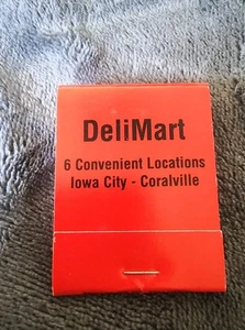 Deli Mart Matchbook Matches 1990 Iowa City, Iowa Coralville Vintage - Picture 1 of 3