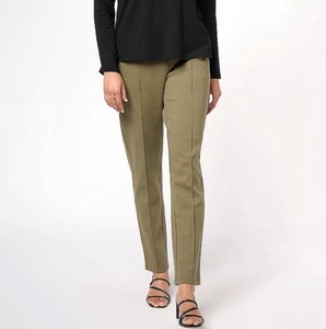 Encore by Idina Menzel Pull On Slim Leg Ponte Pants Size XS Green A606741 - Picture 1 of 6