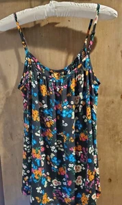 CABI Träger-Tanktop Cami Blumenmuster mehrfarbig schwarz Fee Small #5599 Small neu ohne Etikett - Bild 1 von 5