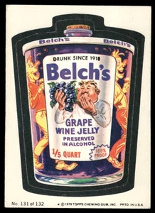 Topps Wacky Packages 1979 (segunda serie de repetición) #131b papel de Belch pegado en la parte posterior - Imagen 1 de 2