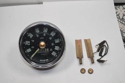 VINTAGE SMITHS HILLMAN MINX DE LUX RAT ROD HOT ROD 90Mph 140Kph SPEEDOMETER - Image 1 of 4