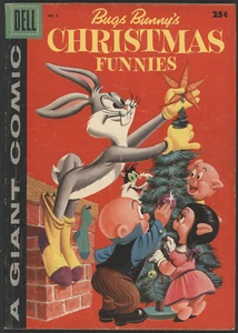 Dell Giant, Bugs Bunny Christmas Funnies #8, 1957 - en muy buen estado - Imagen 1 de 1