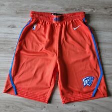Nike Oklahoma City Thunder OKC NBA Size 10/12 YM 2019/20 Statement Shorts Orange