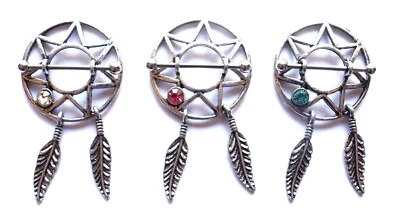 Star Feather Dream catcher Drop Nipple shield Ring Bar Pierced Piercing Jewelry - Image 1 of 2