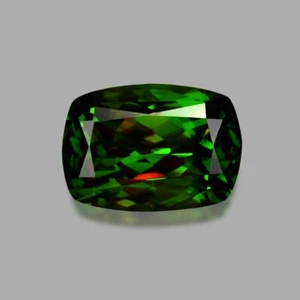 3.63cts Eccellente Taglio Cushion Naturale Afgana Profondo Cromo Verde Sphene - Picture 1 of 1