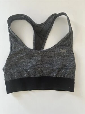 Pink by Victoria's Secret Women's Sports Bra Size XS No Pads Included Gray Black - Image 1 of 4