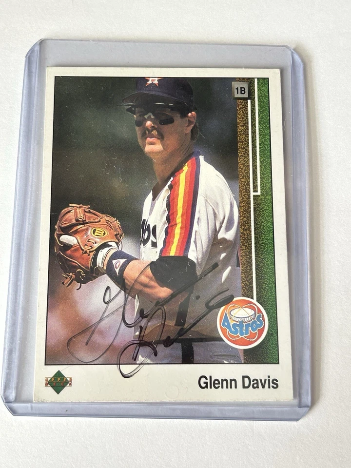 Glenn Davis Autographed Upper Deck 1989 #443 Baseball Card (X7) - Image 1 of 3