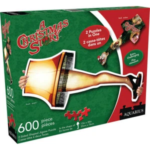 Christmas Story Puzzle - 600 Pc - 2 Sided Jigsaw Puzzle - Leg Lamp / Ralphie NIB - Picture 1 of 2