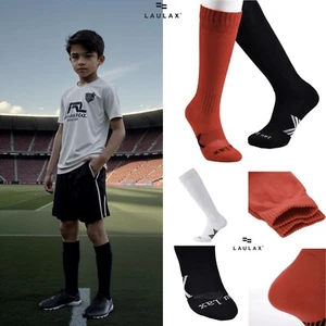 Kids Unisex Football Hockey Rugby Socks Red White Plain High Quality 2 pairs - Picture 1 of 3